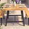 Flash Furniture Natural/Black Acacia Wood Slat Top Patio Table TT-TT01122-1A-NAT-GG - alternate 3
